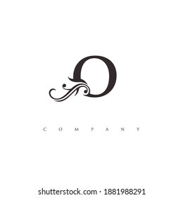 initial O logo with ornament

