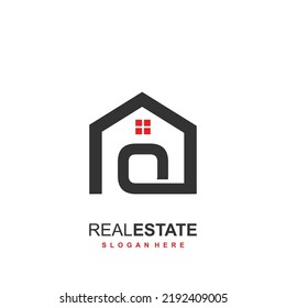 Initial O logo with real estate concept
