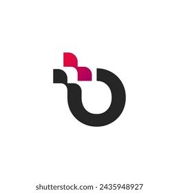 Logotipo O inicial utilizable para el logotipo de la tecnología empresarial en forma de datos. Icono de conexión de red, vector de diseño de símbolo compartido