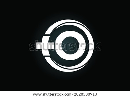 Initial O monogram alphabet in a circle with cross plus. Medical logo design concept. Font emblem. Logo for pharmacy, clinic, medical or healthcare business, and company identity