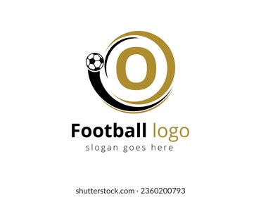 Initial O monogram alphabet with Football Logo Design Vector Template. Football Club Symbol. business, and company identity.
