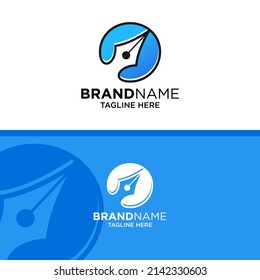 Initial O Pen Logo Design Template Inspiration, Vector Illustration.