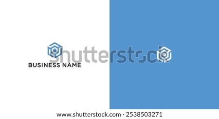 initial O with polygon line business company logo vector image