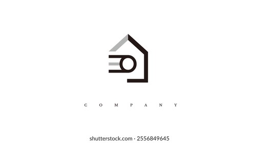Initial O Real Estate Logo Design Vector