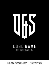 Initial O & S abstract shield logo template vector