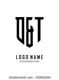 Initial O & T abstract shield logo template vector