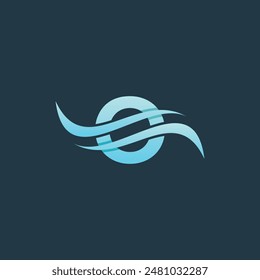 Initial O Wave Simplicity Business Icon Design Logo
