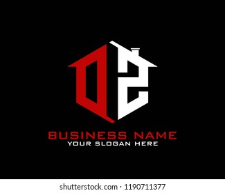 Initial O Z abstract logo template vector