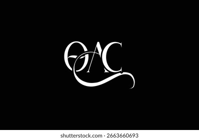 Initial OAC letter logo design. Elegant Monogram Logo Design with Decorative Elements and Typography