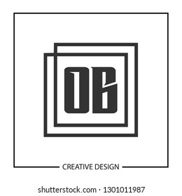 Initial OB Letter Logo Template Design