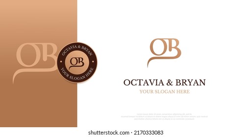 Initial OB Logo Design Vector