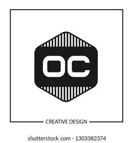 Initial OC Letter Logo Template Design