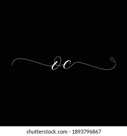 Moda comercial de escritura a mano del logotipo de OC inicial