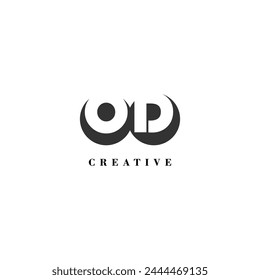 Initial OD company creative label trendy idea brand