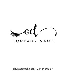 Anfangsbuchstaben des Logo-Logos Wimpern, Vektorgrafiken, moderne Symbole