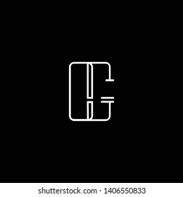 Initial OG letter logo design in black background
