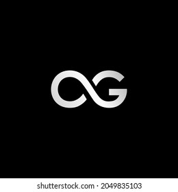 initial OG logo vector abstract