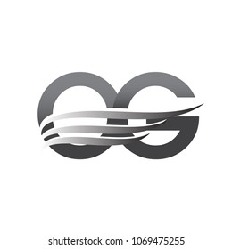 Initial OG wing logo, grey color vector logotype, logo for company name business and company identity.
