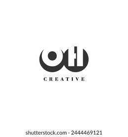 Initial OH company creative label trendy idea brand