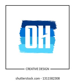 Initial OH Letter Logo Template Design