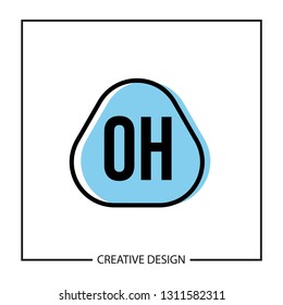 Initial OH Letter Logo Template Design