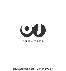 Initial OJ company creative label trendy idea brand