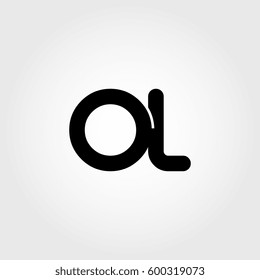 initial ol black business logo