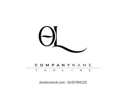 Vetor de design de logotipo OL inicial. Elegante Monograma Logo Design com elementos decorativos e tipografia