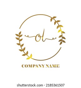 initial OL logo vector handwriting signature Elegant branding art