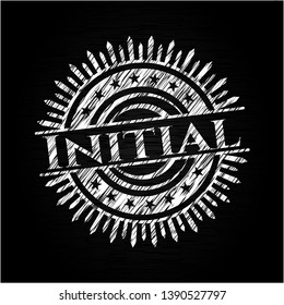 Initial on chalkboard. Vector Illustration. Detailed.
