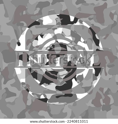 Initial on grey camo texture 