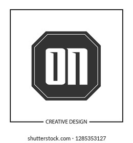Initial ON Letter Logo Template Design