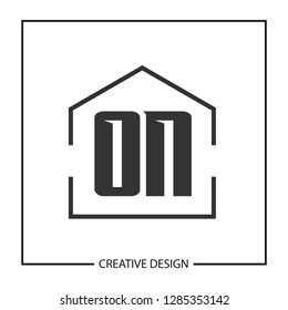 Initial ON Letter Logo Template Design