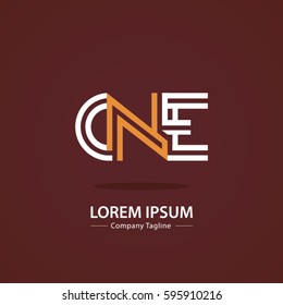 Initial ONE Letter Abstract Vector Logo Design Template. Creative Typographic Concept Icon