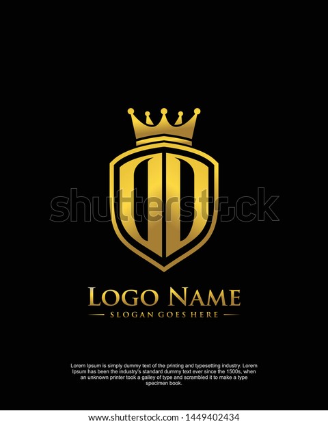 Initial Oo Letter Shield Style Logo Stock Vector (Royalty Free ...