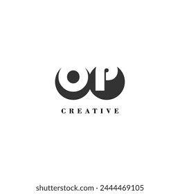 Initial OP company creative label trendy idea brand