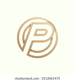 Initial OP or PO Logo design, Monogram Letter O with P combination, vector Illustration