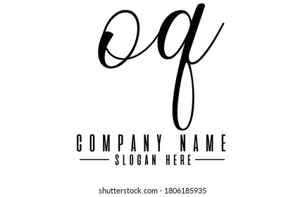 initial OQ logo illustration design, initial OQ letter design vector template