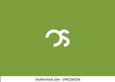 Initial OS SO Letter Logo Icon Design Template. Graphic Symbol and Alphabet O S Letters Symbol with Text.