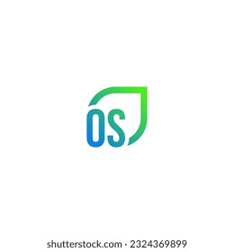 Initial OS logo grows vector, develops, natural, organic, simple, financial logo suitable for your company.