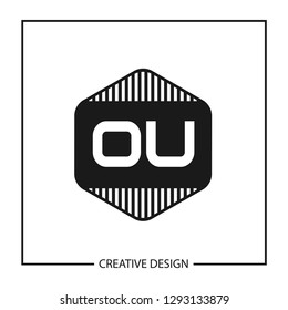 Initial OU Letter Logo Template Design