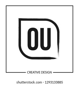 Initial OU Letter Logo Template Design