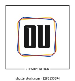 Initial OU Letter Logo Template Design