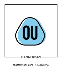 Initial OU Letter Logo Template Design