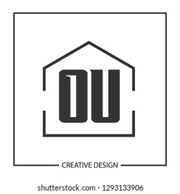 Initial OU Letter Logo Template Design