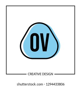 Initial OV Letter Logo Template Design