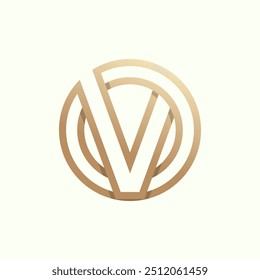 Original OV oder VO Logo Design, Monogramm Buchstabe O mit V Kombination, Vektorgrafik