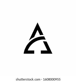 A initial overlapping swoosh letter logo black