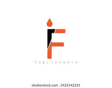  IF   initial overlapping swoosh letter logo white background
