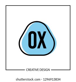 Initial OX Letter Logo Template Design